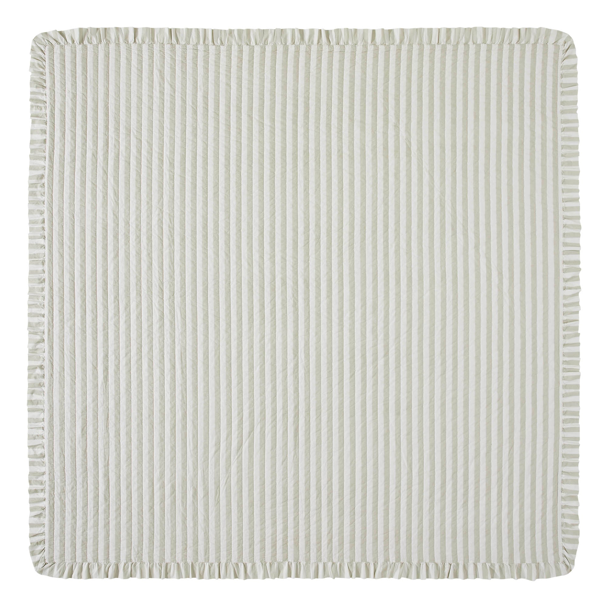 Finders Keepers Ruffled Queen Quilt 94Wx94L SpadezStore