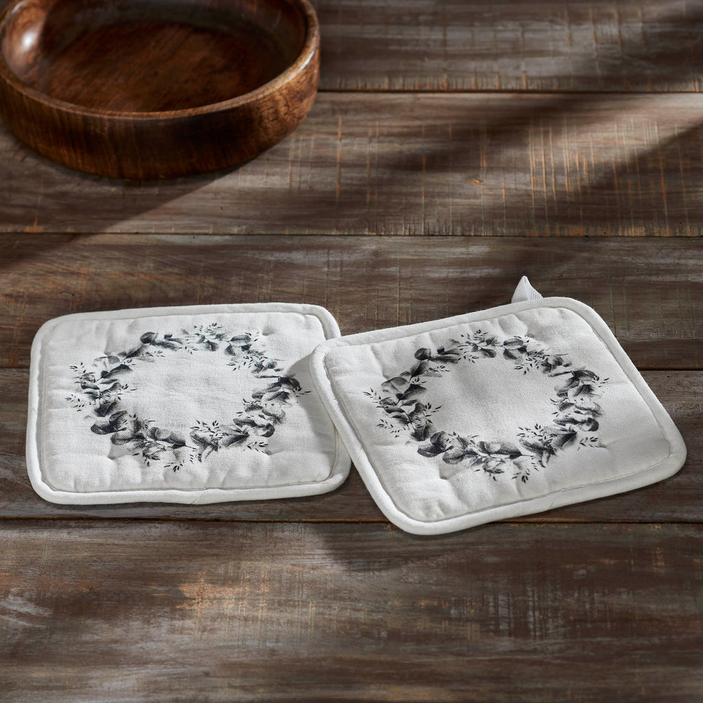Finders Keepers Eucalyptus Pot Holder Set of 2 8x8 SpadezStore