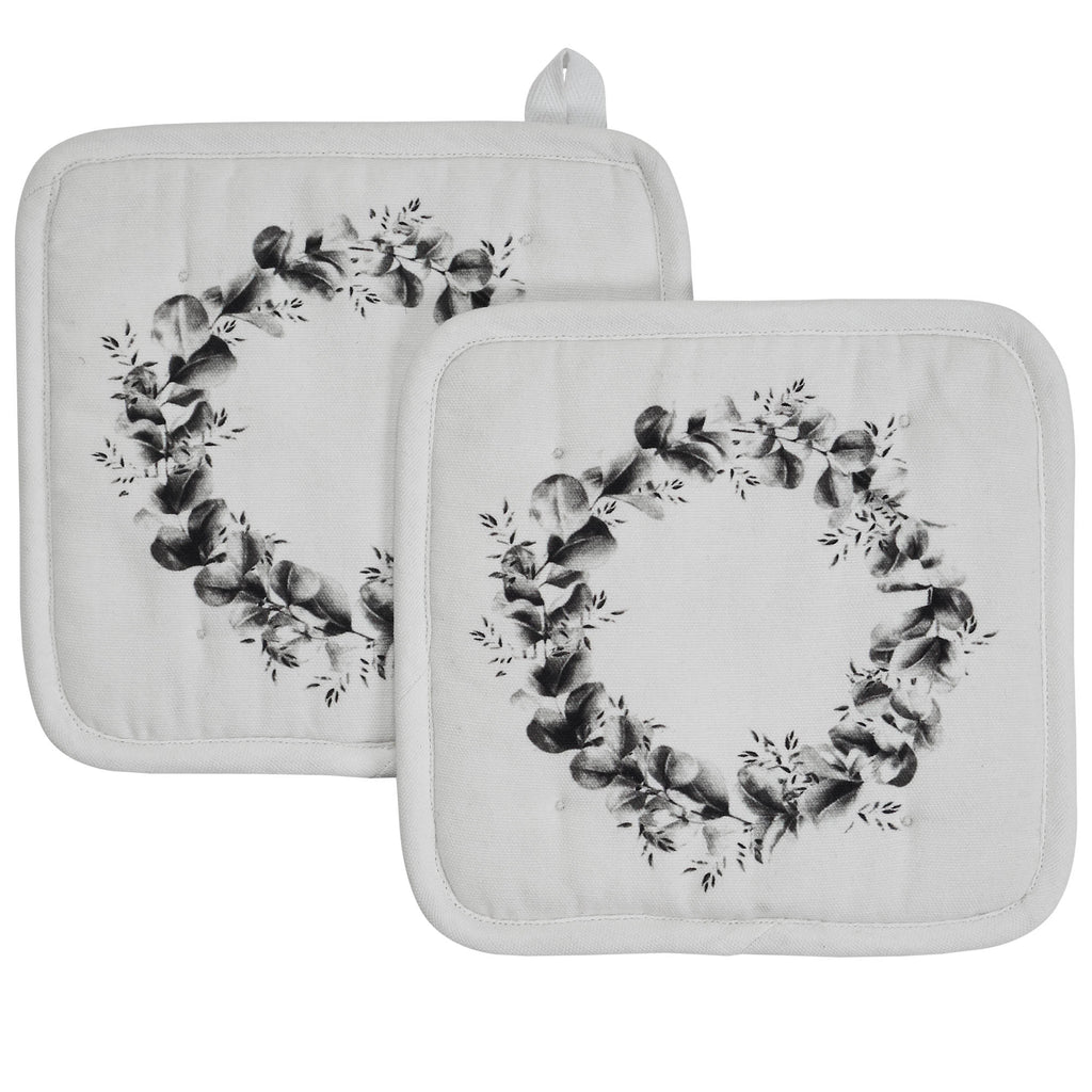 Finders Keepers Eucalyptus Pot Holder Set of 2 8x8 SpadezStore