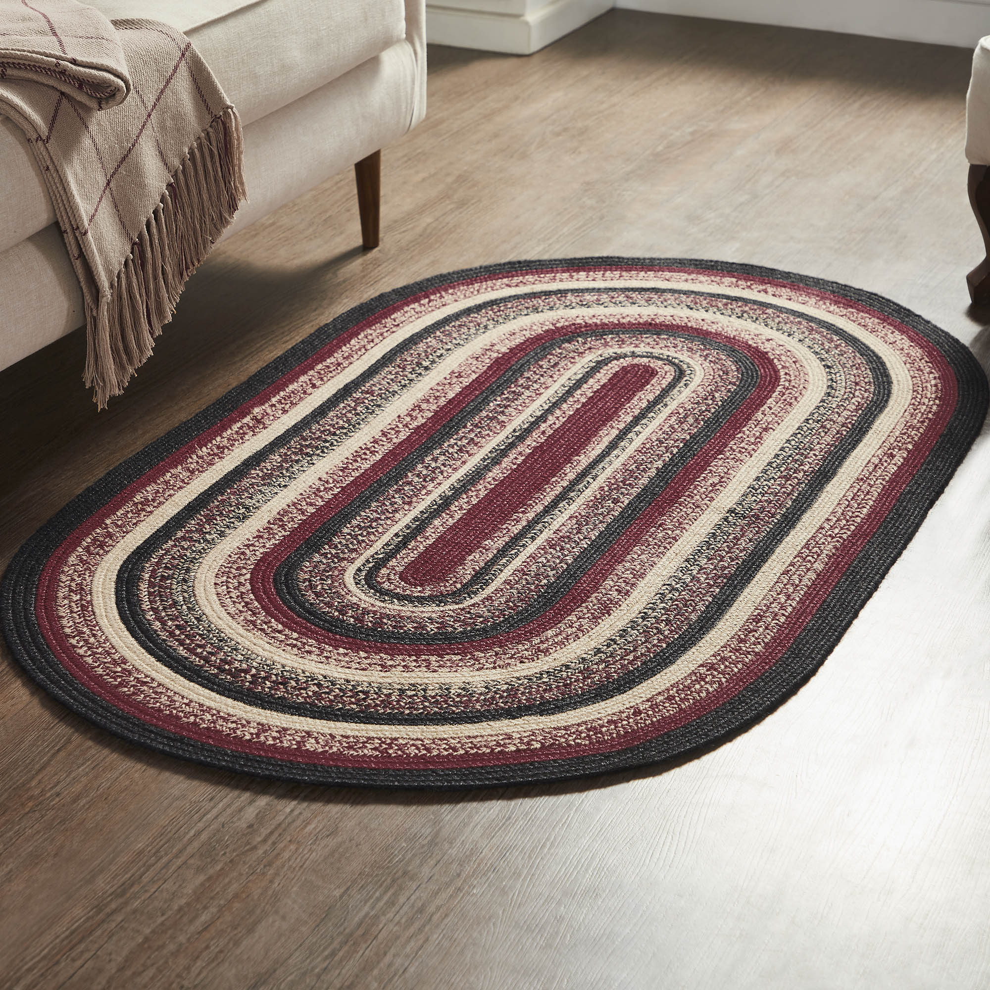 Connell Jute Rug Oval w/ Pad 36x60 SpadezStore