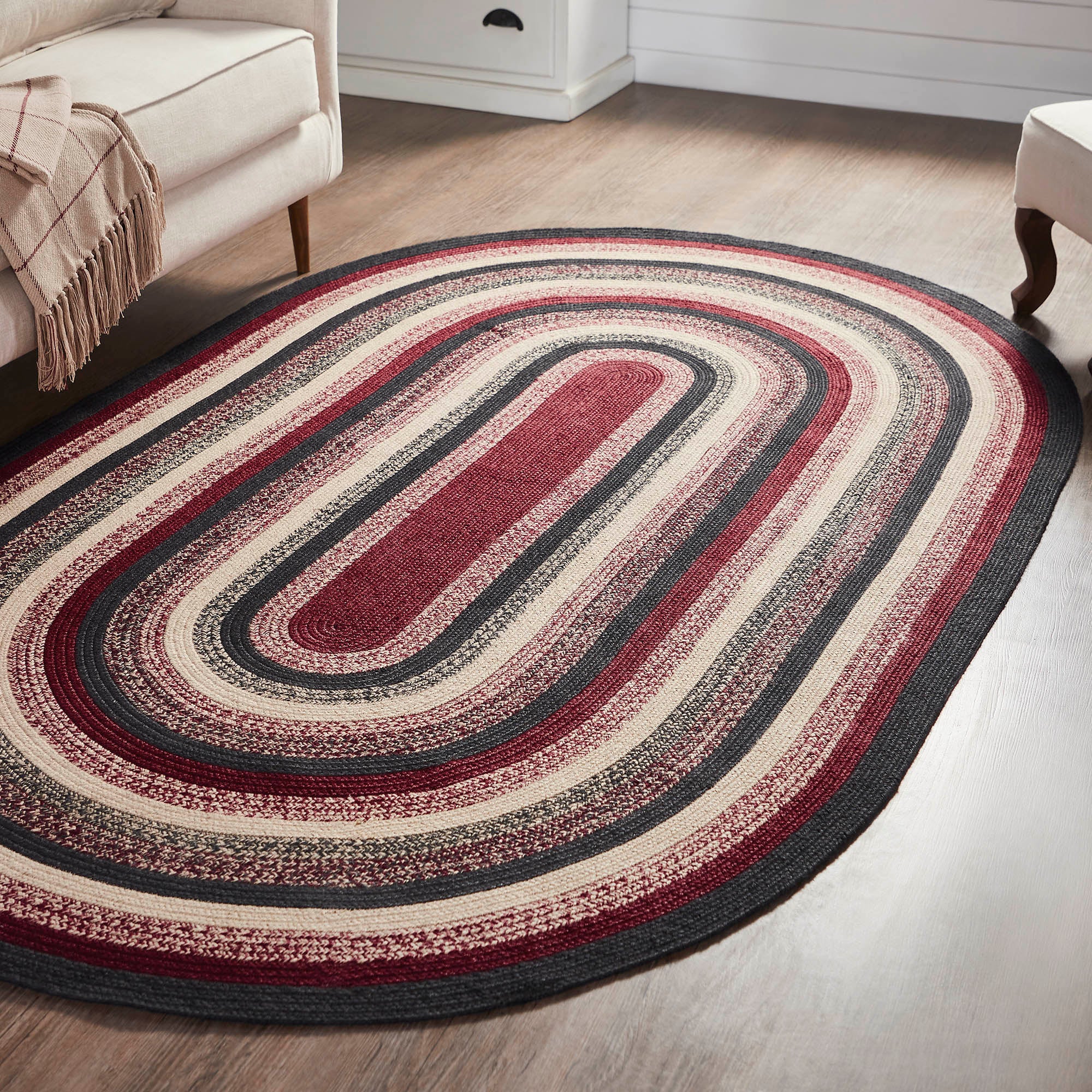 Connell Jute Rug Oval w/ Pad 60x96 SpadezStore
