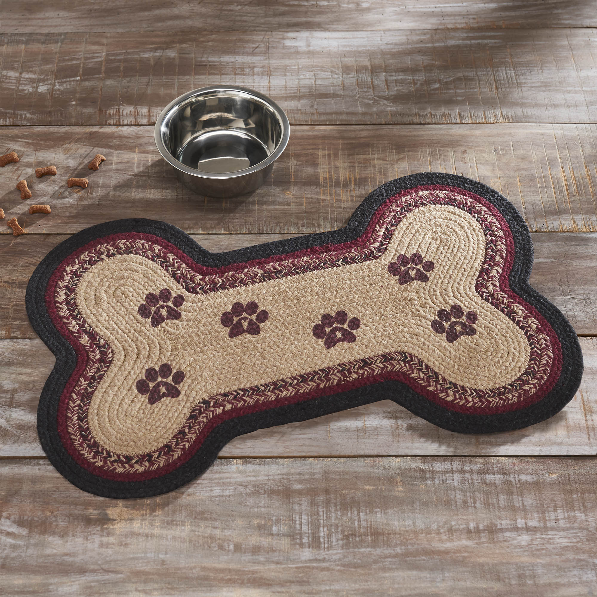 Connell Medium Bone Rug Stencil Paws 15x23 SpadezStore