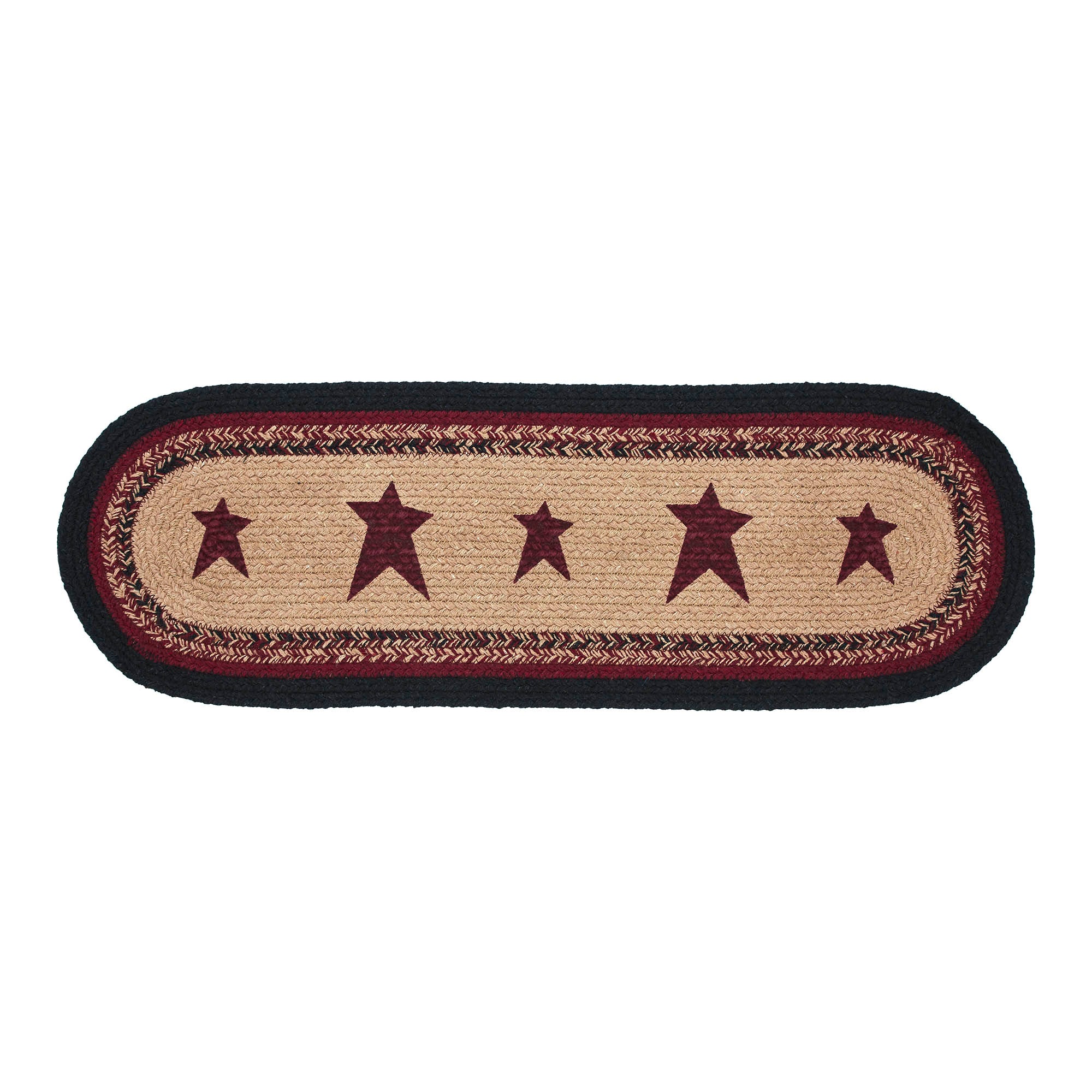Connell Oval Runner Stencil Stars 8x24 SpadezStore