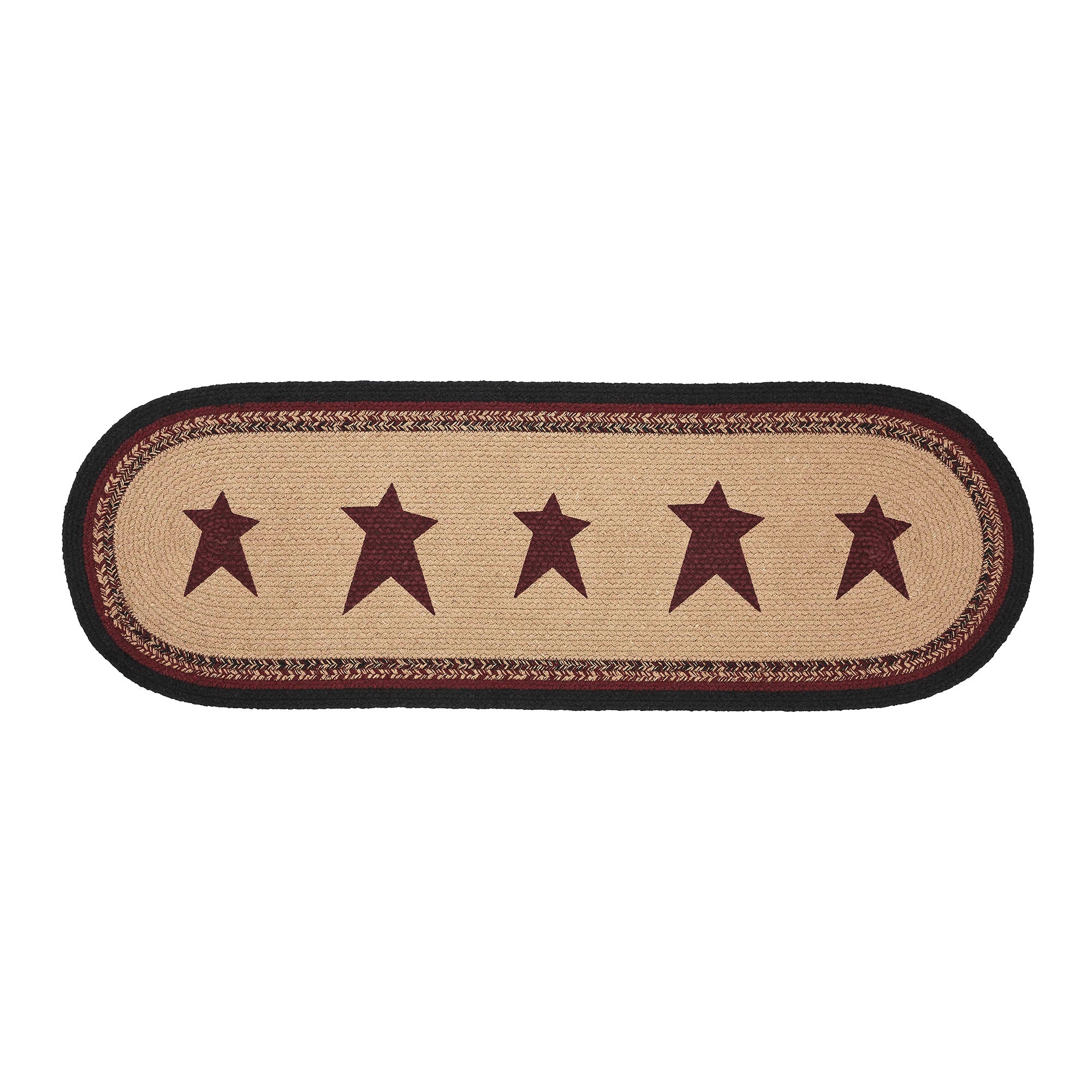 Connell Oval Runner Stencil Stars 12x36 SpadezStore