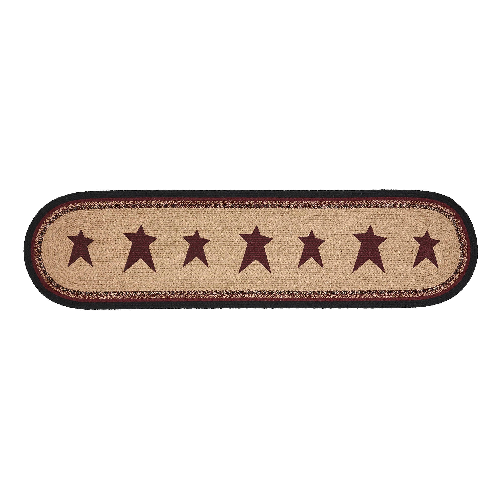 Connell Oval Runner Stencil Stars 12x48 SpadezStore