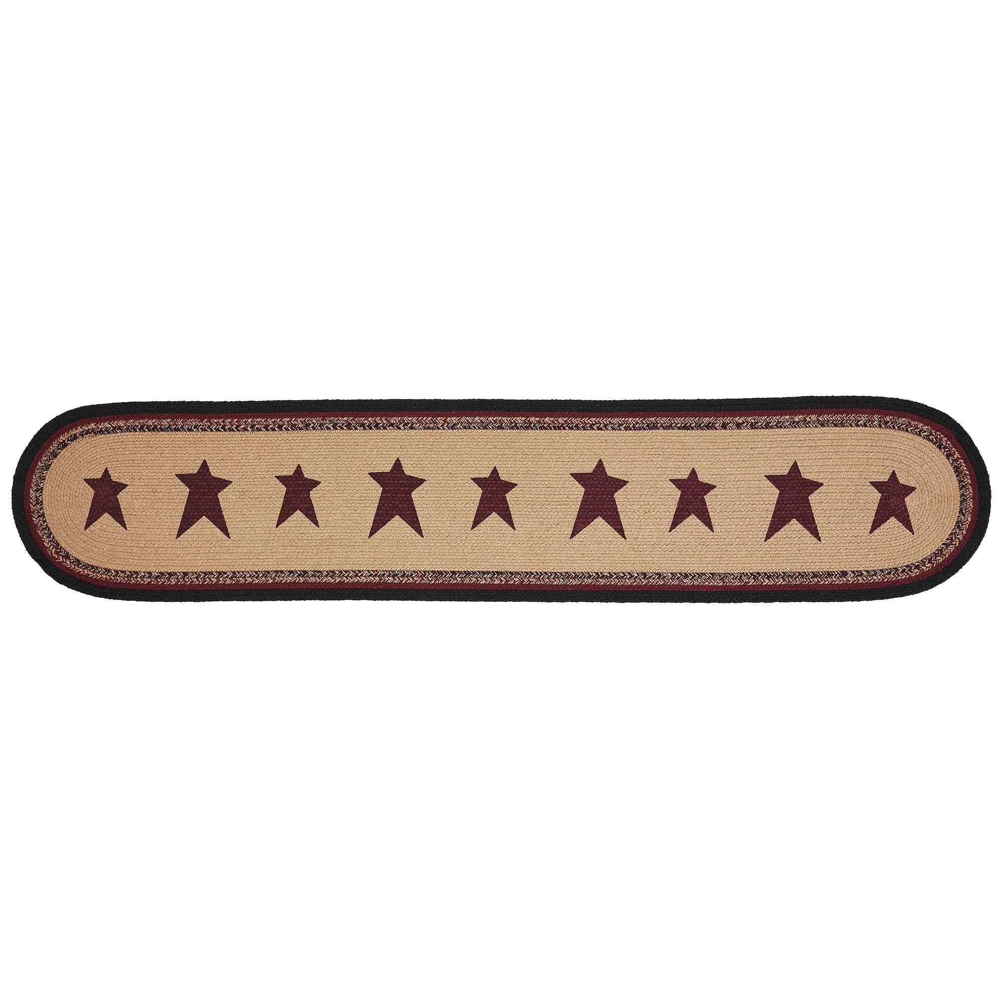 Connell Oval Runner Stencil Stars 12x60 SpadezStore
