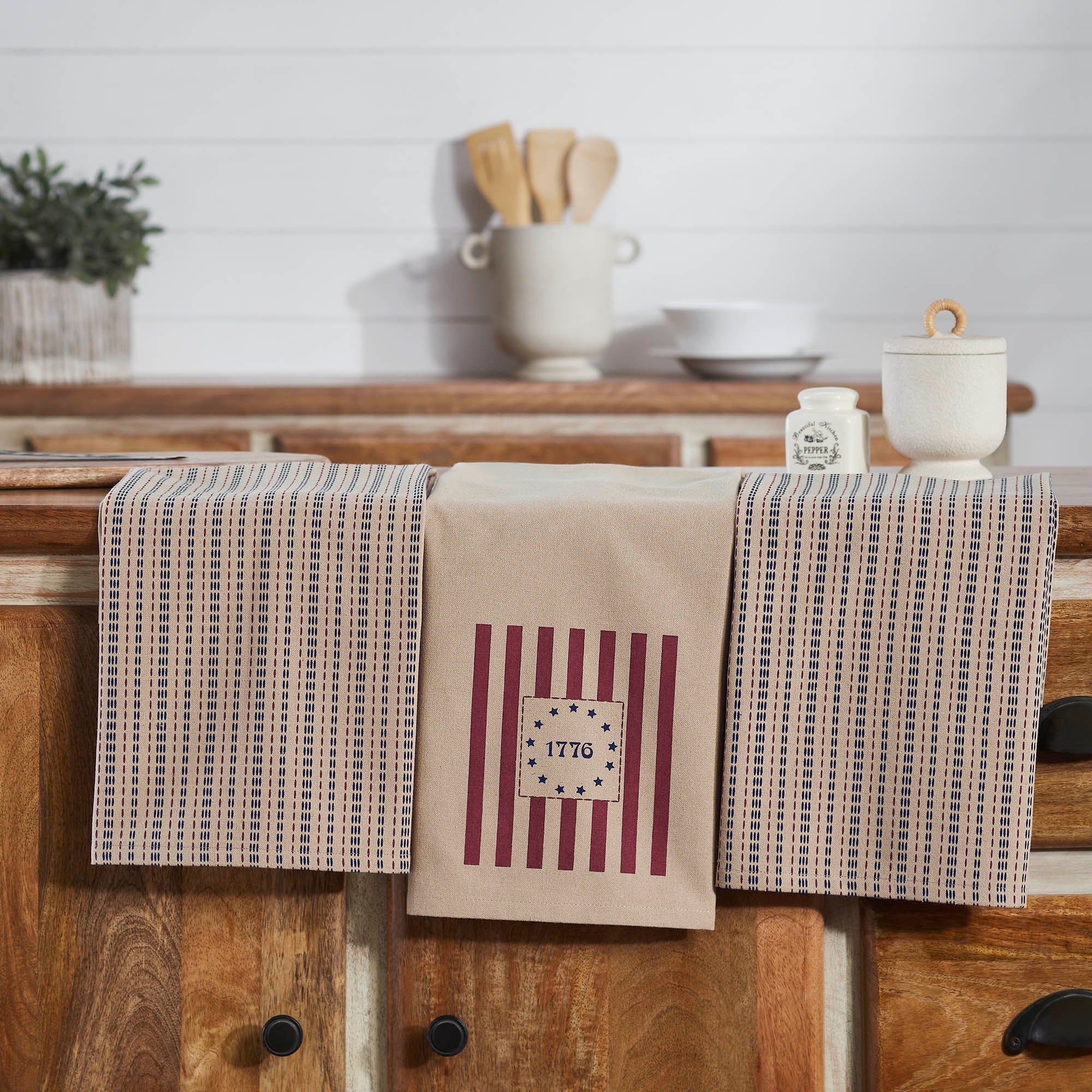 My Country Tea Towel Set of 3 19x28 SpadezStore