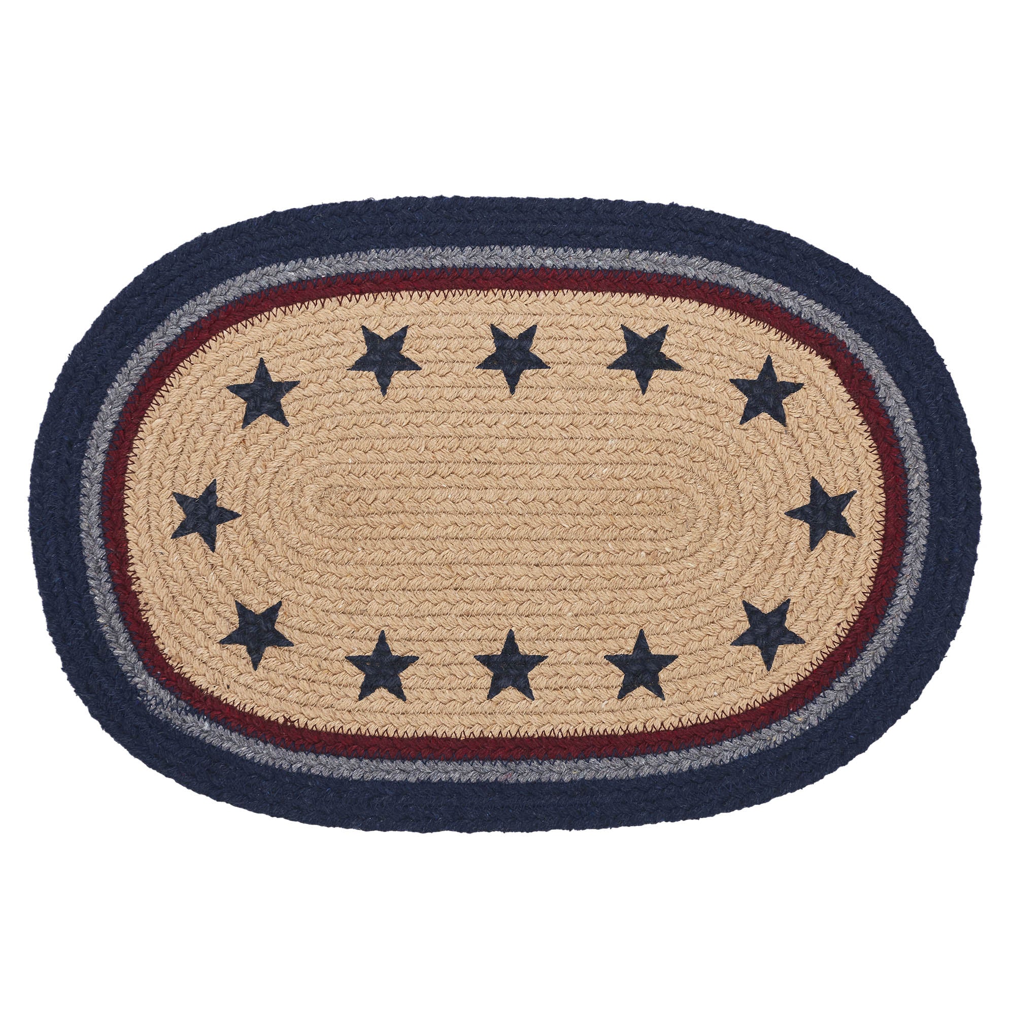 My Country Oval Placemat Stencil Stars 10x15 SpadezStore