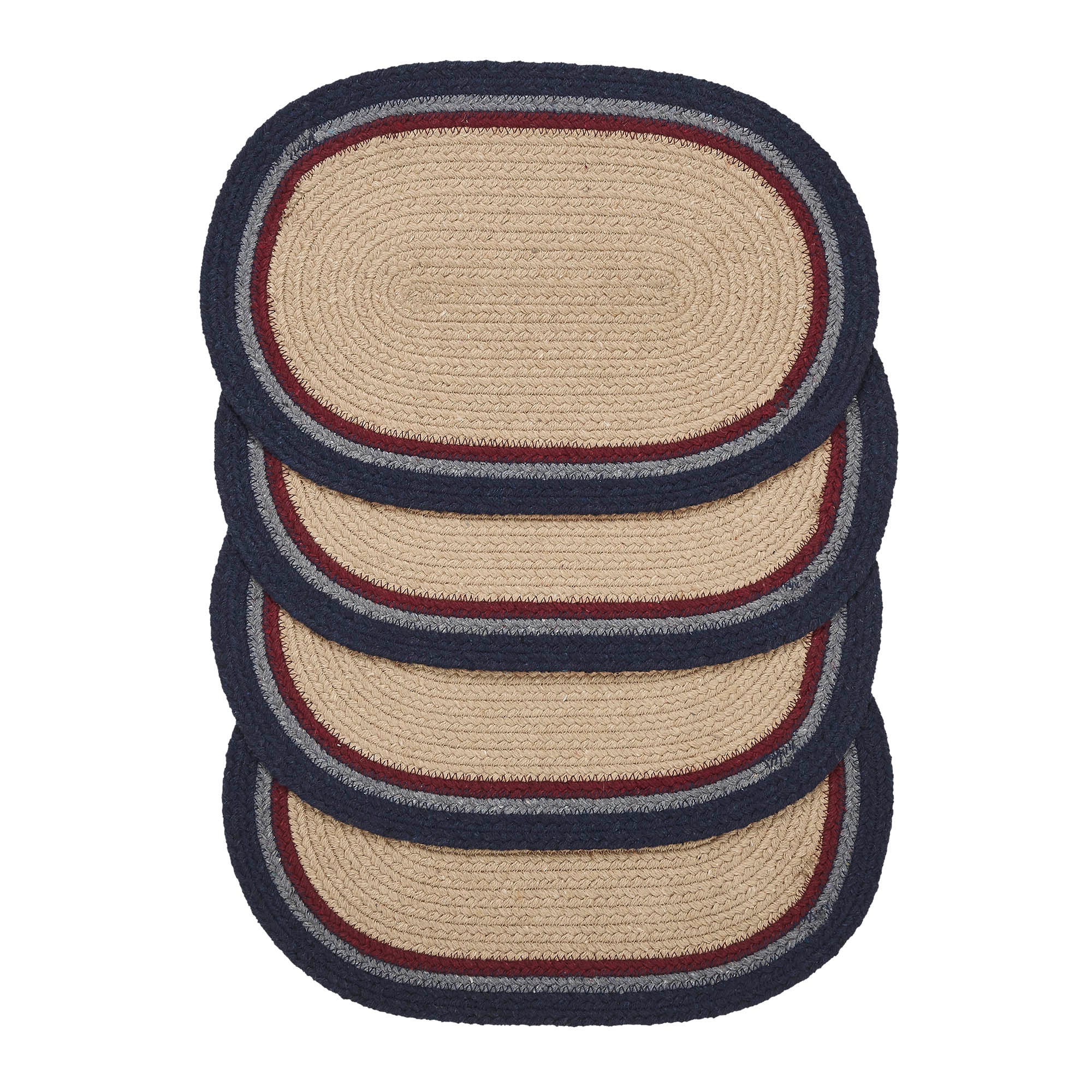 My Country Oval Placemat Stencil Stars Set of 4 10x15 SpadezStore