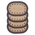 My Country Oval Placemat Stencil Stars Set of 4 13x19 SpadezStore