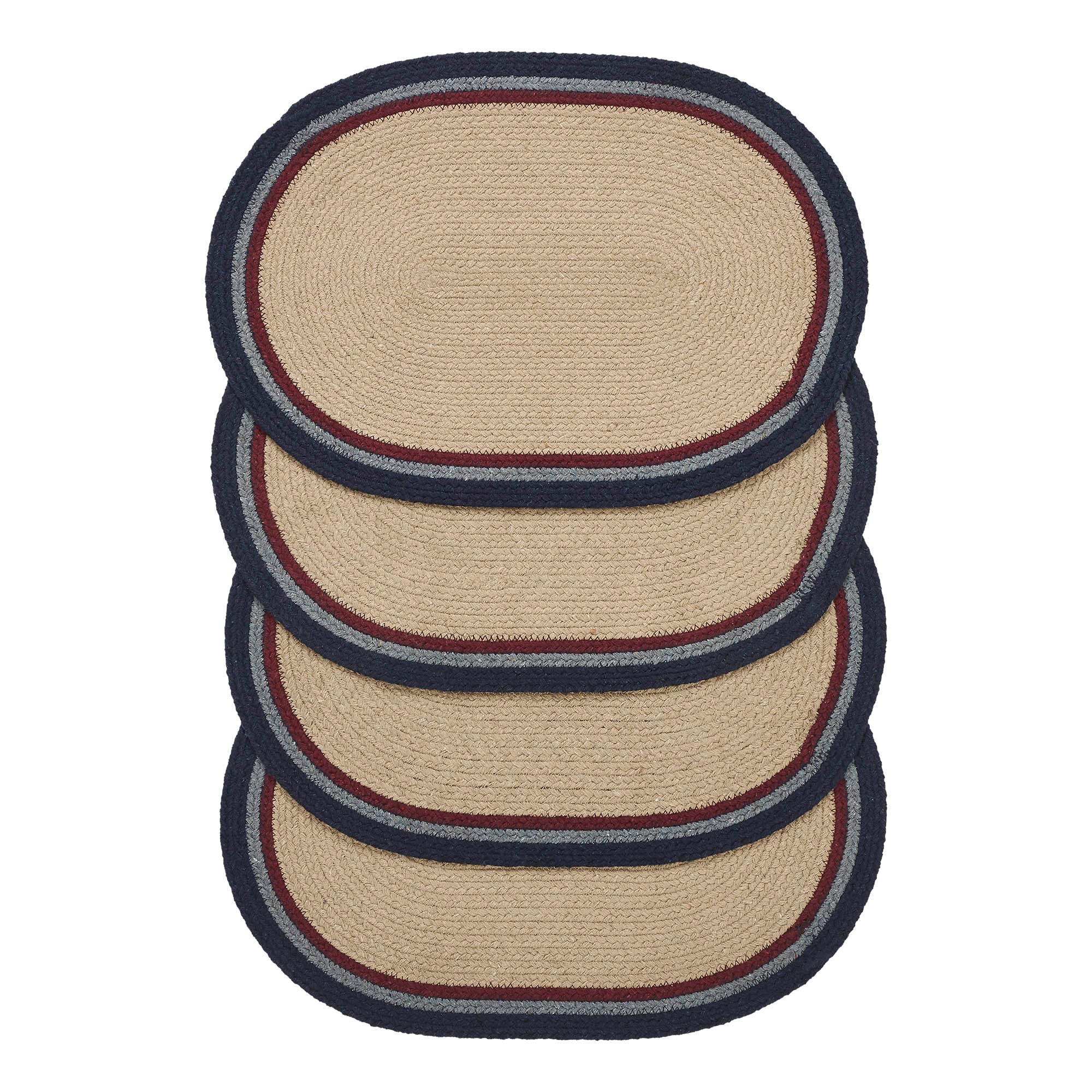 My Country Oval Placemat Stencil Stars Set of 4 13x19 SpadezStore