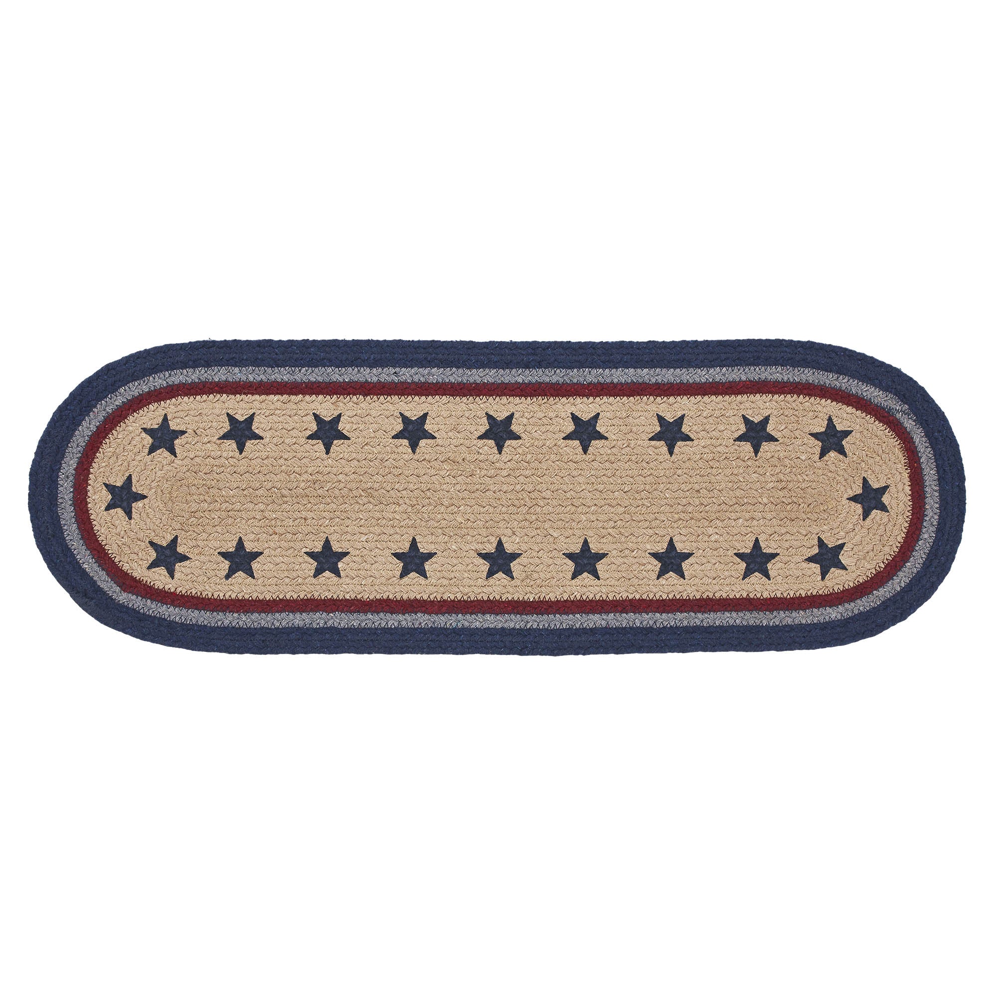 My Country Oval Runner Stencil Stars 8x24 SpadezStore