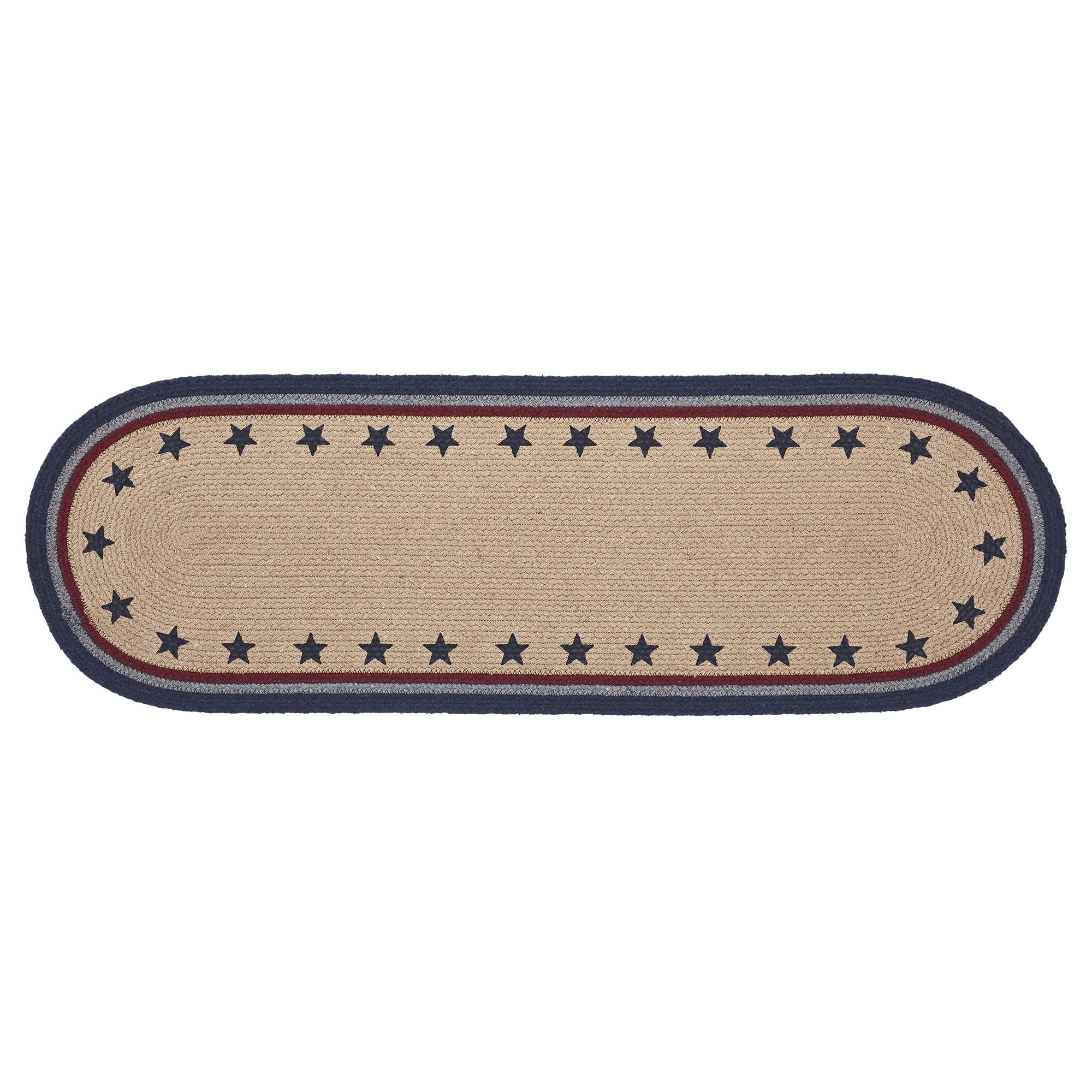 My Country Oval Runner Stencil Stars 12x36 SpadezStore