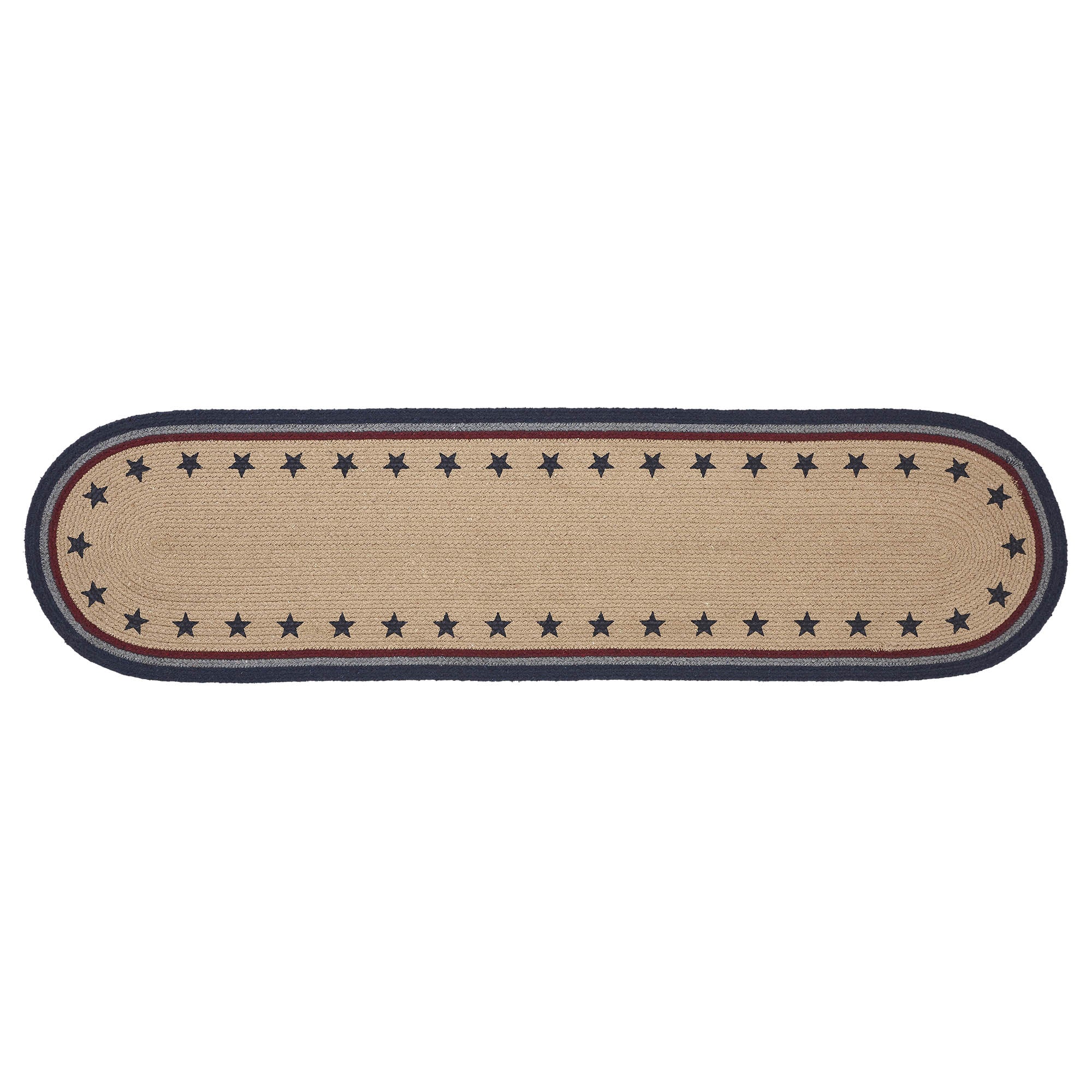My Country Oval Runner Stencil Stars 12x48 SpadezStore