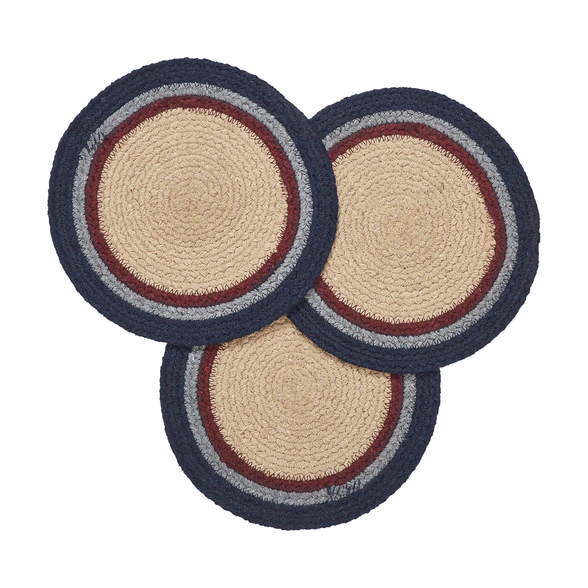 My Country Trivet Stencil Stars 8 inch Diameter Set of 3 SpadezStore