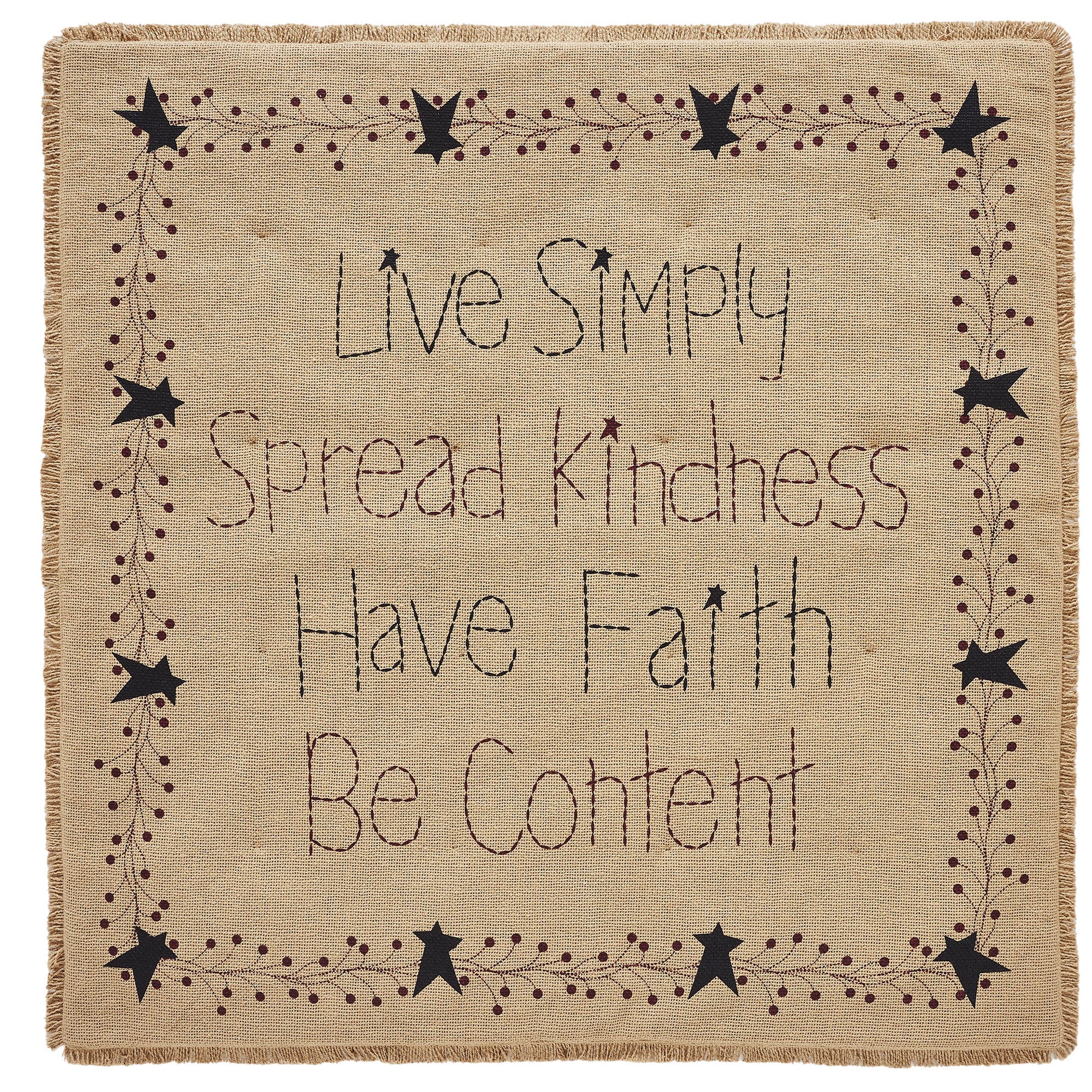 Pip Vinestar Burlap Lap Throw 32Wx32L SpadezStore