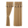 Pip Vinestar Panel with Attached Scalloped Layered Valance Set of 2 84x40 SpadezStore