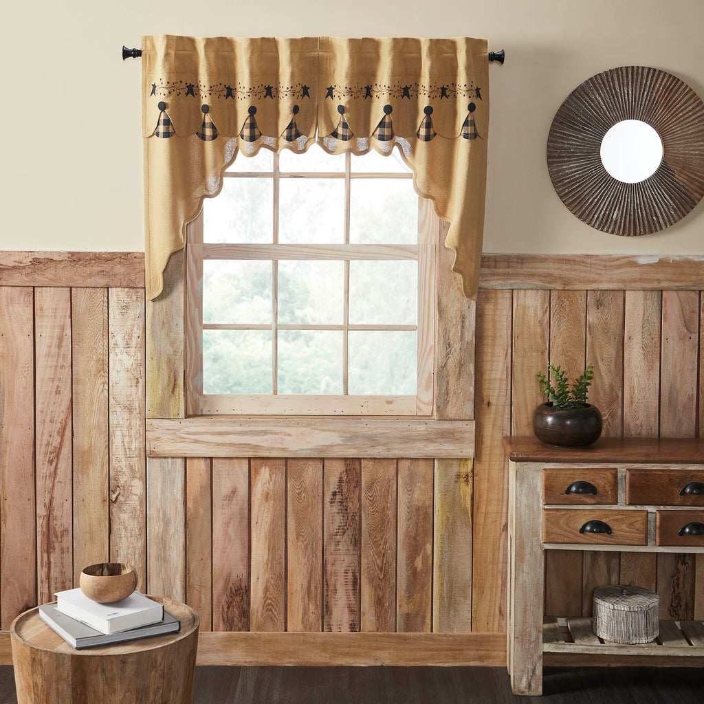 Pip Vinestar Scalloped Layered Swag Set of 2 36x36x16 SpadezStore