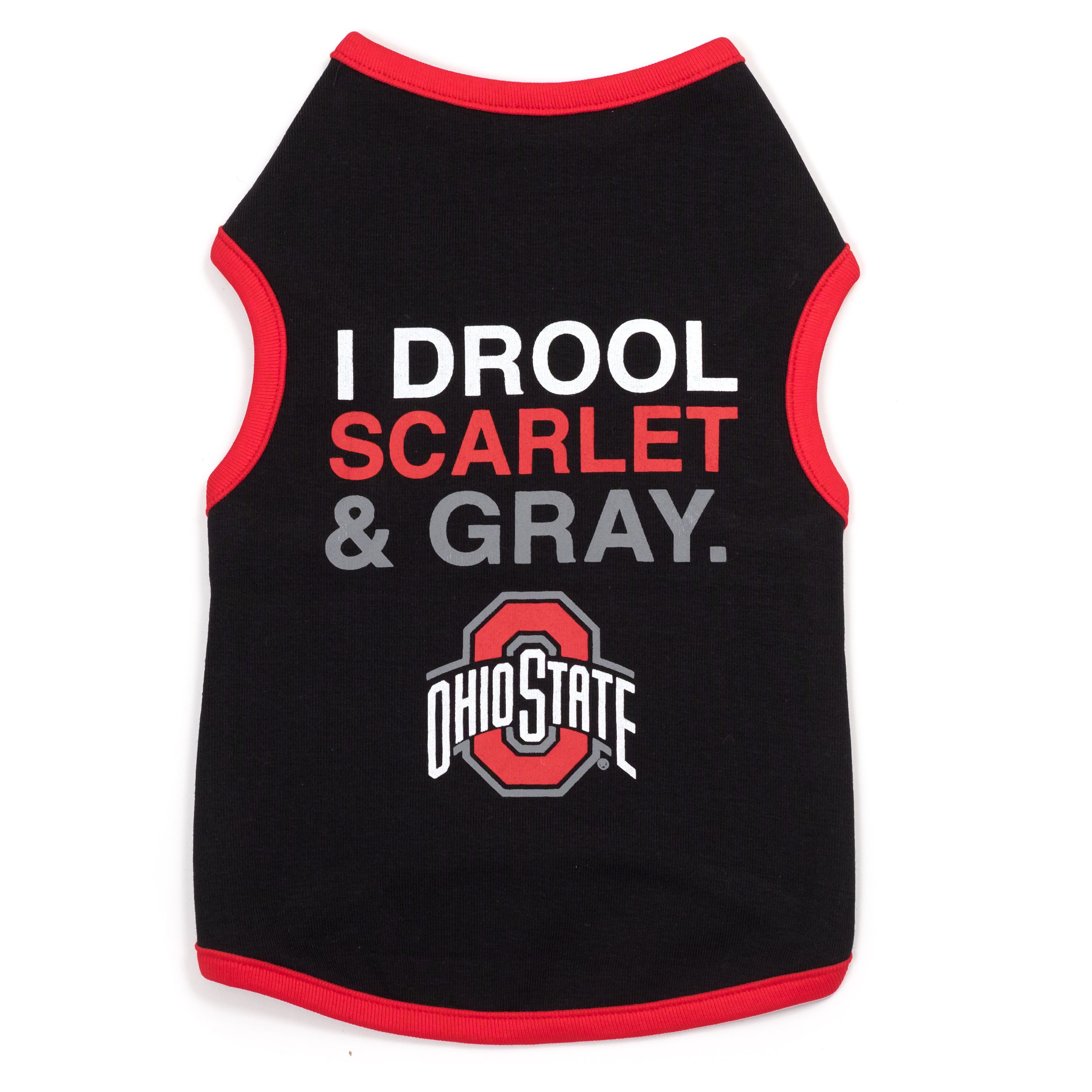 The Worthy Dog OSU Drool Scarlet & Gray Tee SpadezStore