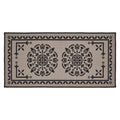 Custom House Black Tan Jacquard Polyester Bathmat 17x36 SpadezStore