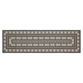 Custom House Black Tan Jacquard Indoor/Outdoor Rug/Runner Rect 22x78 SpadezStore