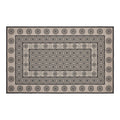 Custom House Black Tan Jacquard Indoor/Outdoor Rug Rect 60x96 SpadezStore