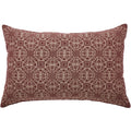 Custom House Burgundy Tan Jacquard Pillow 14x22 SpadezStore