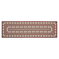 Custom House Burgundy Tan Jacquard Indoor/Outdoor Rug/Runner Rect 22x78 SpadezStore