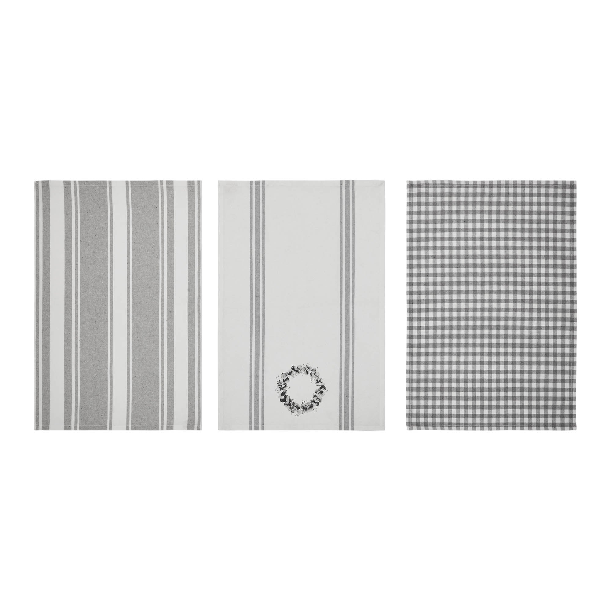 Finders Keepers Eucalyptus Tea Towel Set of 3 19x28 SpadezStore