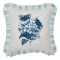 Finders Keepers Hydrangea Ruffled Pillow 12x12 SpadezStore
