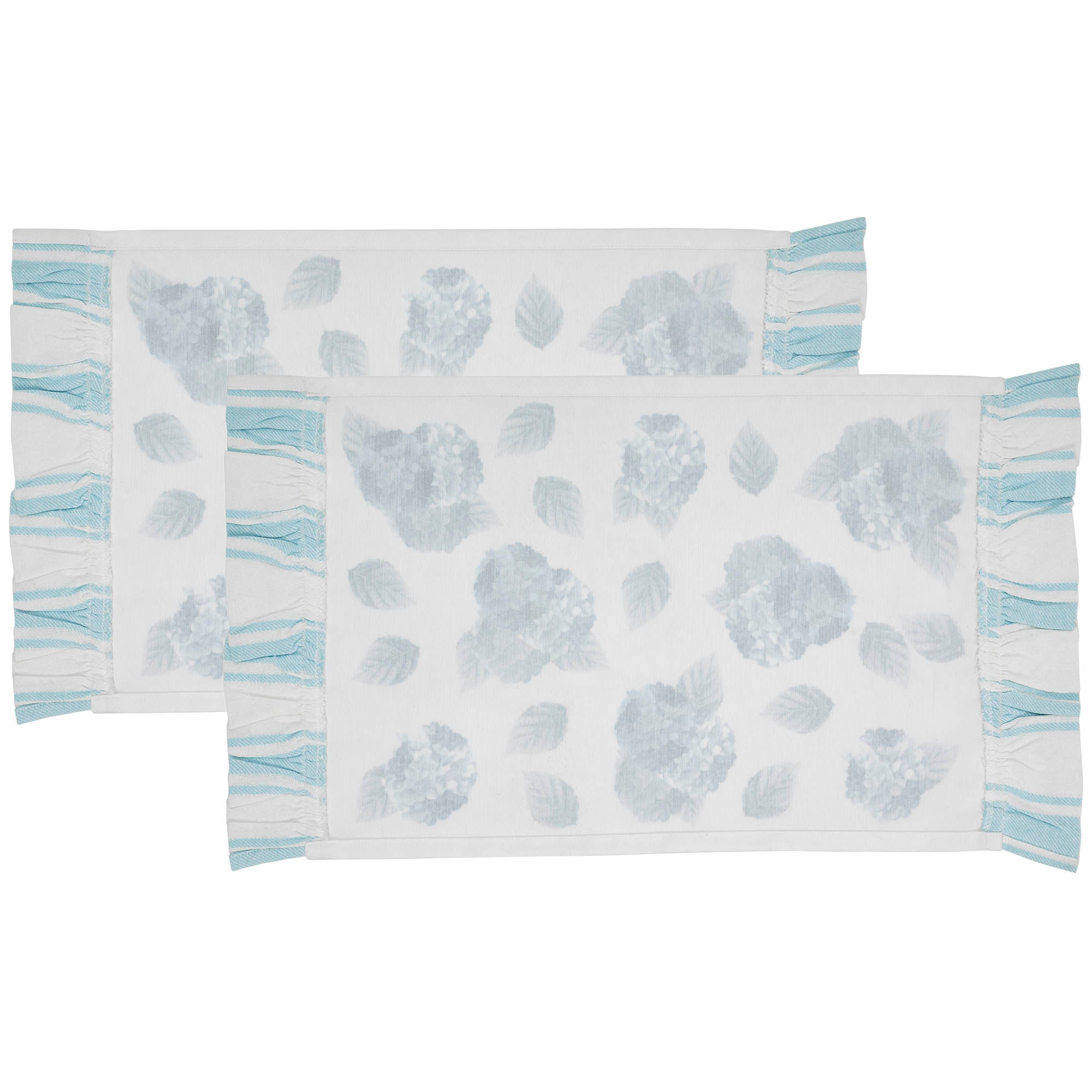 Finders Keepers Hydrangea Ruffled Placemat Set of 2 13x19 SpadezStore