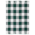 Annie Buffalo Check Hunter Green Woven Throw 50x60 SpadezStore