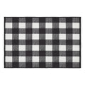 Annie Buffalo Check Black Indoor/Outdoor Rug Rect 24x36 SpadezStore