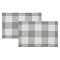Annie Buffalo Check Grey Placemat Set of 2 13x19 SpadezStore