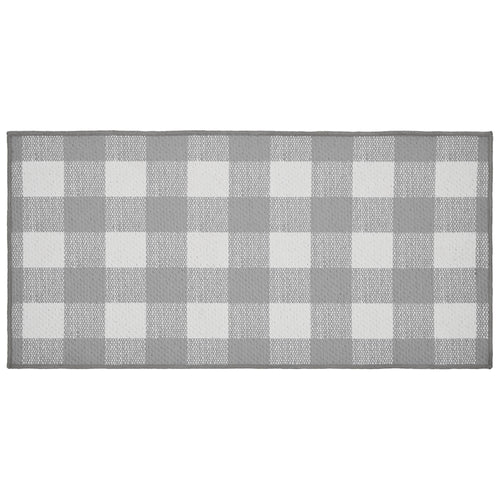 Annie Buffalo Check Grey Indoor/Outdoor Rug Rect 17x36 SpadezStore