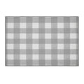 Annie Buffalo Check Grey Indoor/Outdoor Rug Rect 24x36 SpadezStore