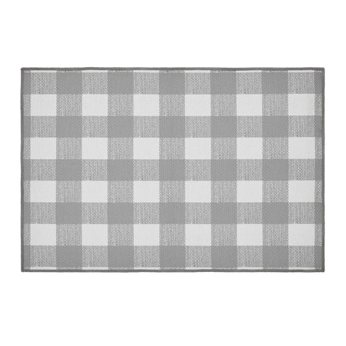 Annie Buffalo Check Grey Indoor/Outdoor Rug Rect 24x36 SpadezStore