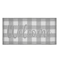 Annie Buffalo Check Grey Welcome Indoor/Outdoor Rug Rect 17x36 SpadezStore