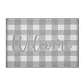 Annie Buffalo Check Grey Welcome Indoor/Outdoor Rug Rect 24x36 SpadezStore