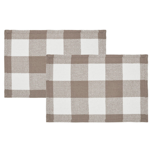 Annie Buffalo Check Portabella Placemat Set of 2 13x19 SpadezStore
