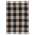 Black Check Woven Throw 50x60 SpadezStore