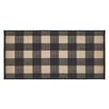 Black Check Indoor/Outdoor Rug Rect 17x36 SpadezStore