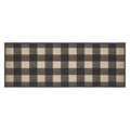 Black Check Indoor/Outdoor Rug Rect 17x48 SpadezStore
