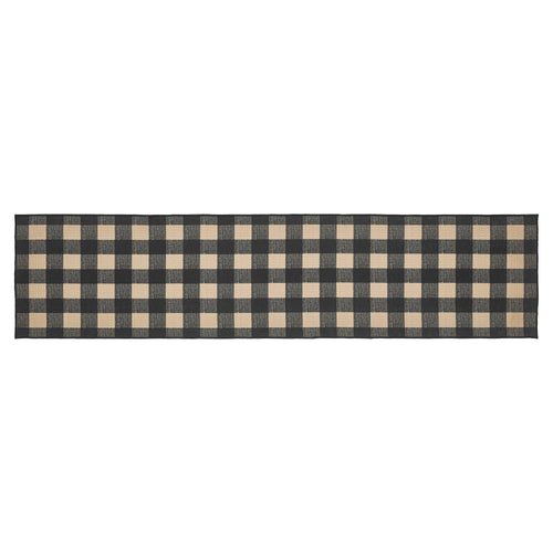 Black Check Indoor/Outdoor Rug/Runner Rect 22x96 SpadezStore