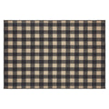 Black Check Indoor/Outdoor Rug Rect 48x72 SpadezStore