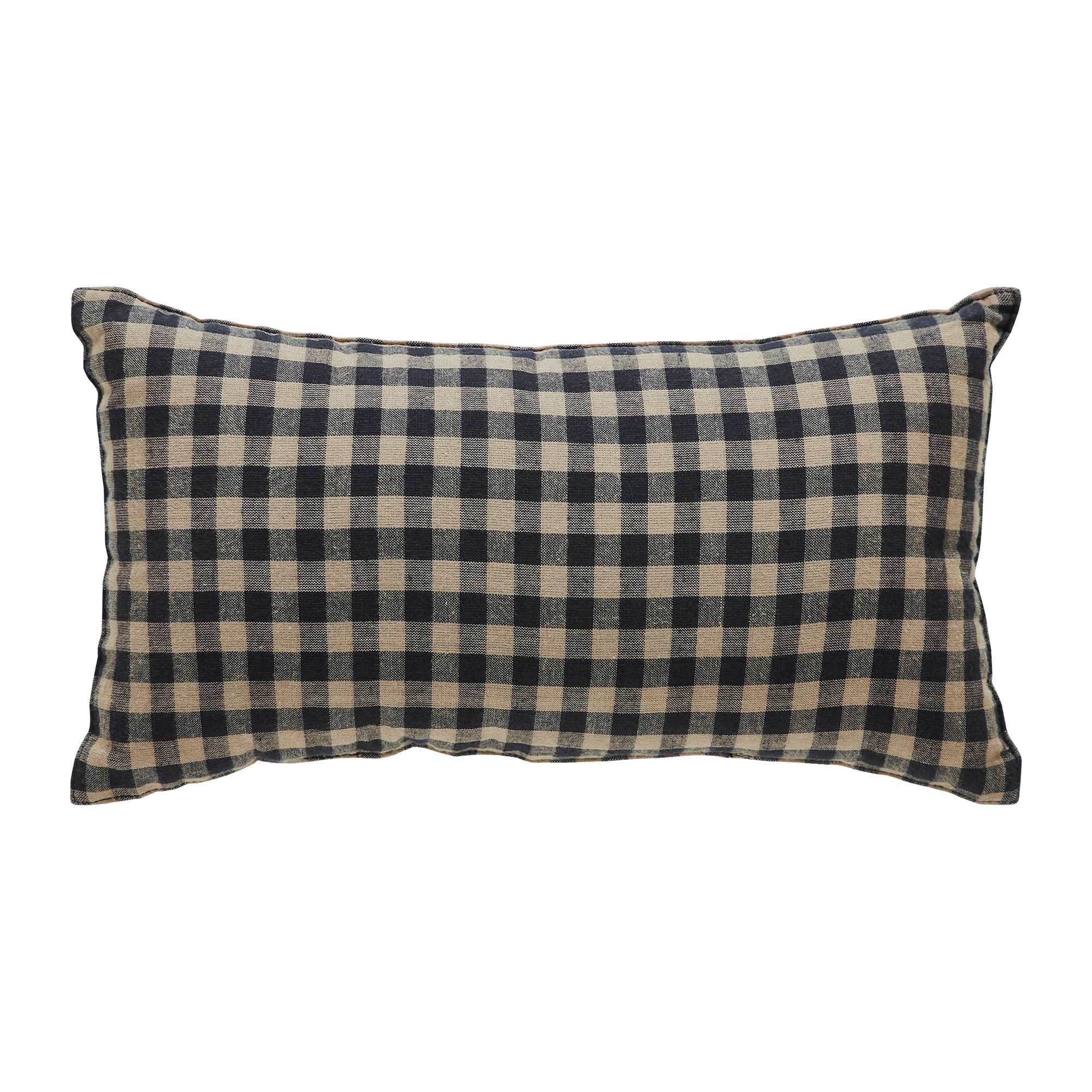 Black Check Star Pillow 7x13 SpadezStore