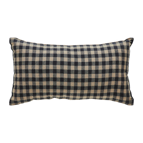Black Check Star Pillow 7x13 SpadezStore