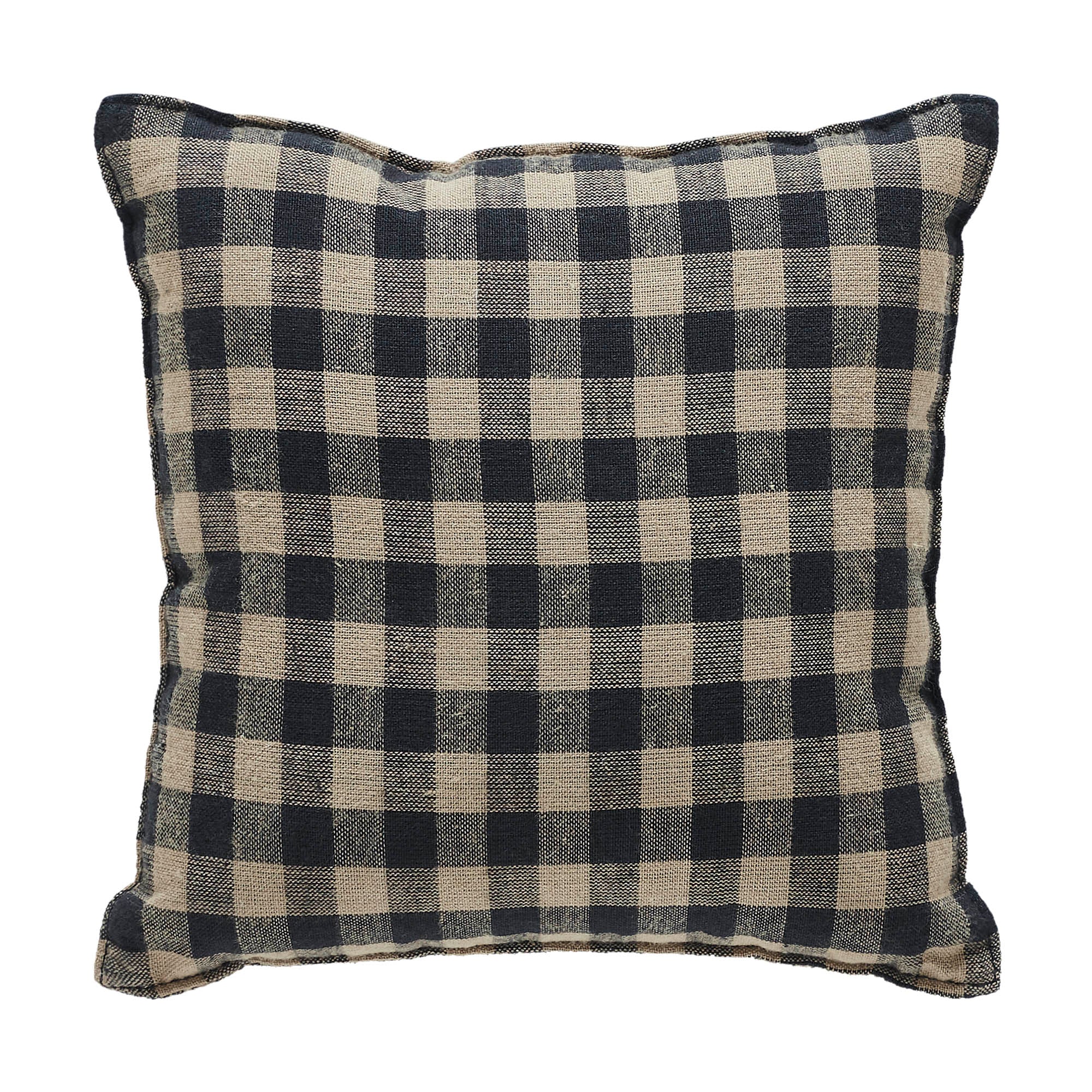 Black Check Star Pillow 6x6 SpadezStore
