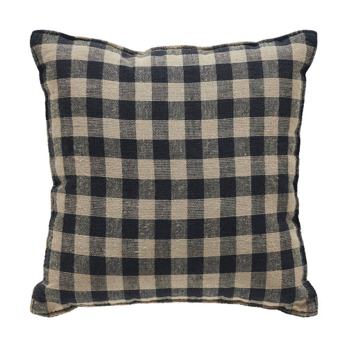 Black Check Star Pillow 6x6 SpadezStore