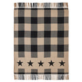 Black Check Star Woven Throw 50x60 SpadezStore